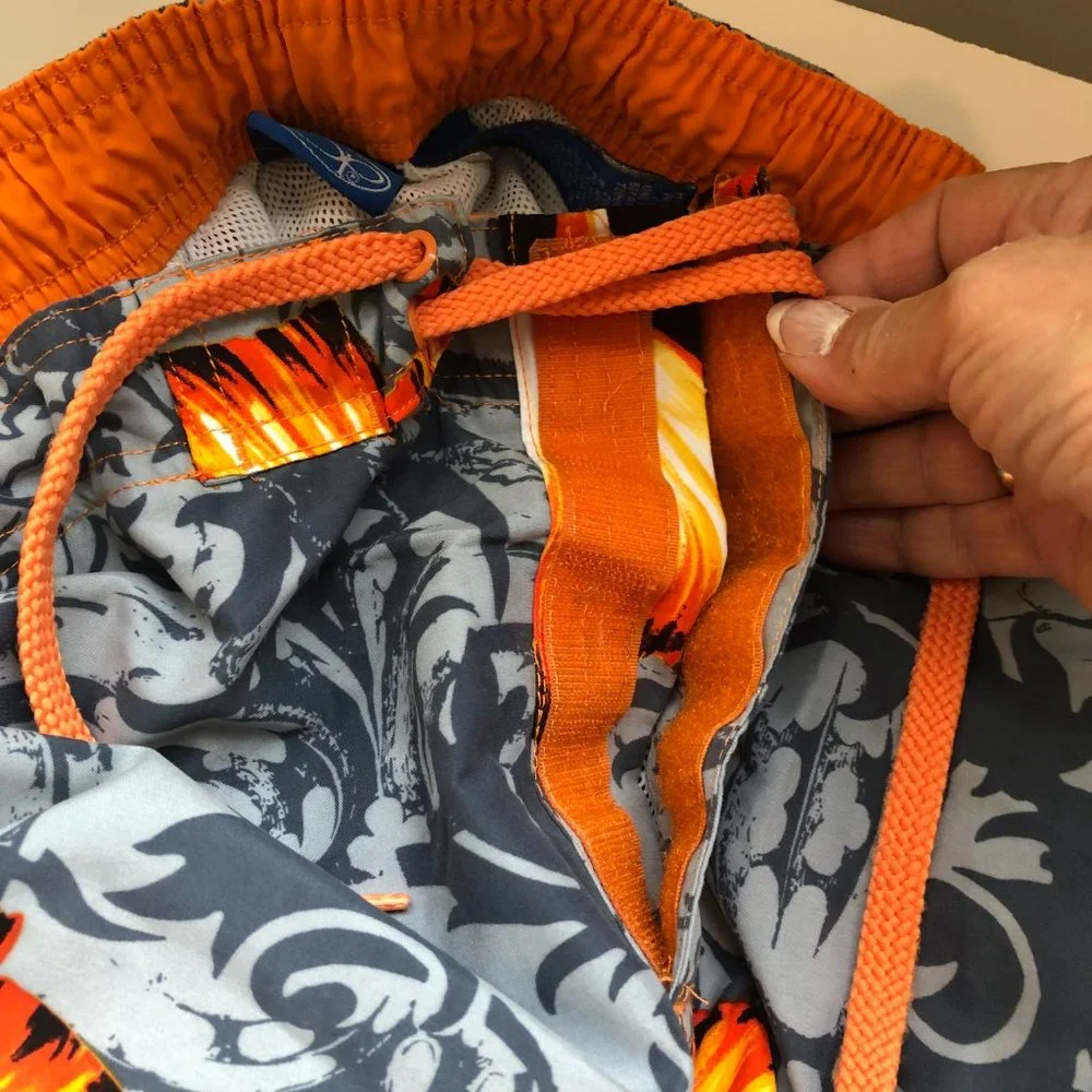OP Ocean Pacific Hawaiian Floral Print Swim Trunks Board Shorts Tropical Vacay
